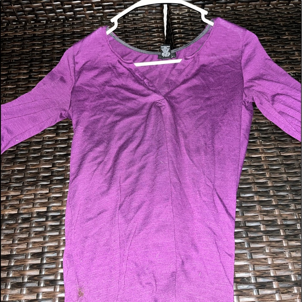 purple shirt